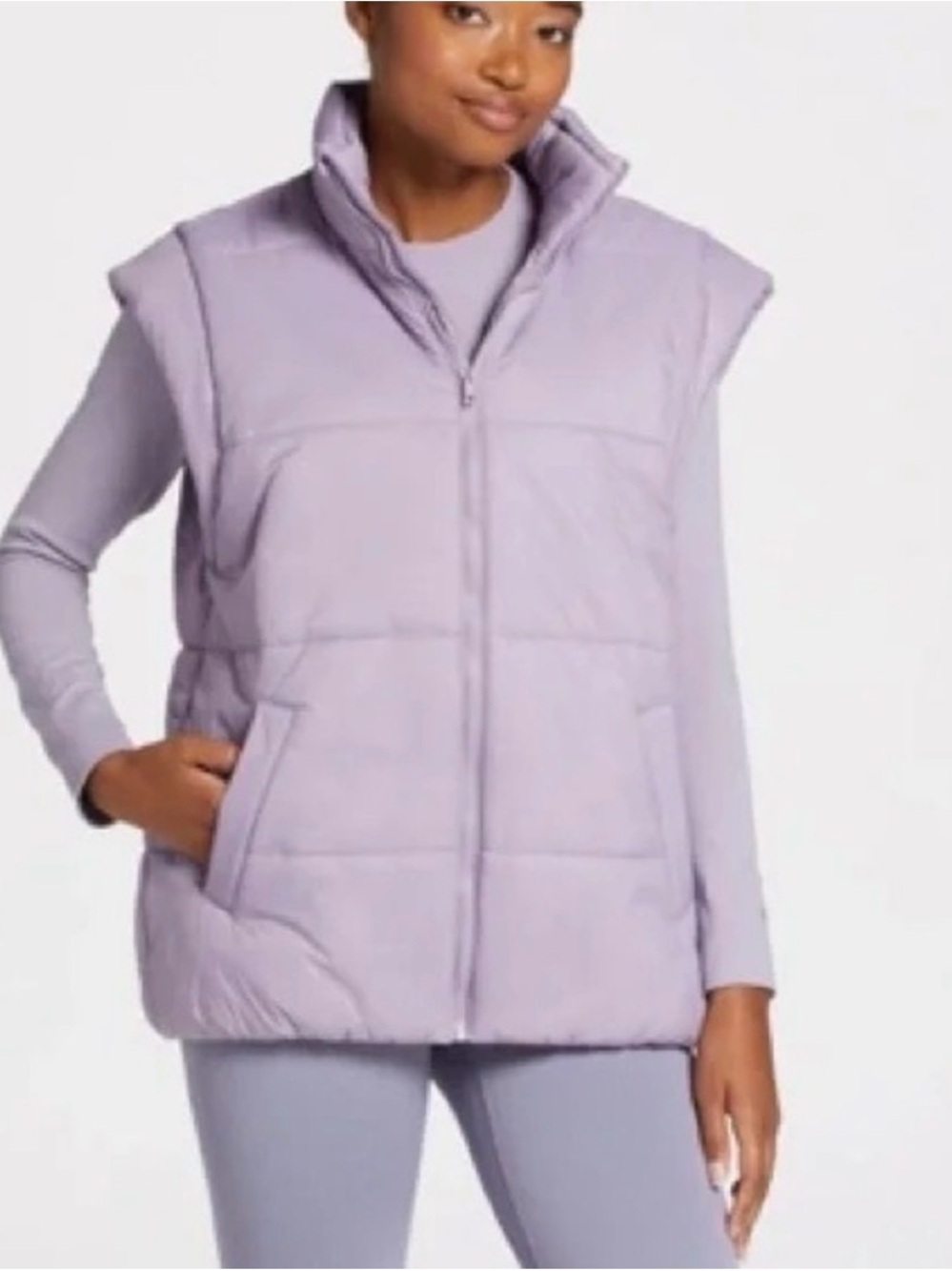 DSG Lilac Quilted Puffer Vest